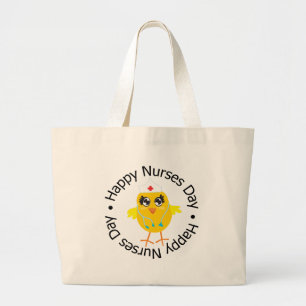 Grand Tote Bag Jour heureux d'infirmières de conception