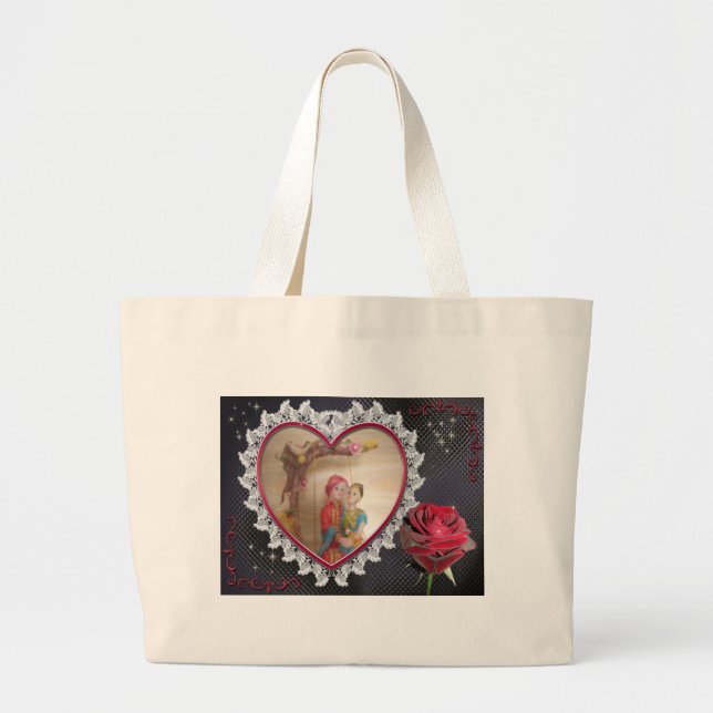 Grand Tote Bag Joyeuse journée des amants (Devant)