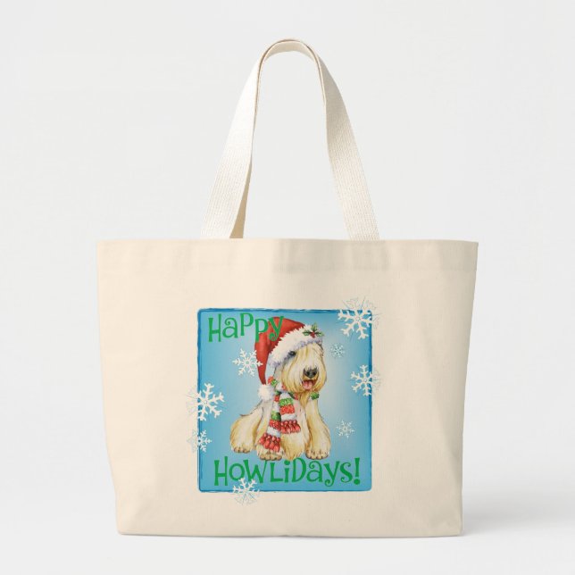Grand Tote Bag Joyeux Howlidays Sealyham Terrier (Devant)