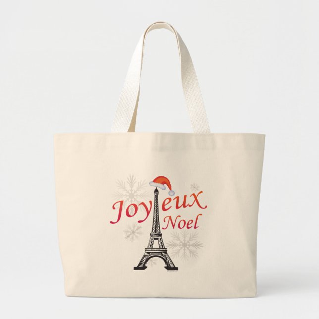 Grand Tote Bag Joyeux Noel (Devant)