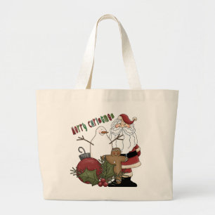 Grand Tote Bag Joyeux Noël Père Noël