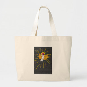 Grand Tote Bag Joyeux Noël Sun Moon Angel, Art by Kids :)