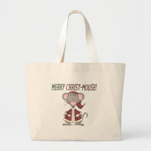 Grand Tote Bag Joyeux T-shirts et cadeaux Christ-Mouse