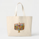 Grand Tote Bag Judaica Happy Hanukkah<br><div class="desc">You are viewing The Lee Hiller Designs Collection of Home and Office Decor,  Apparel,  Toxiques and Collectibles. The Designs include Lee Hiller Photographie et Mixed Media Digital Art Collection. You can view her her Nature photographiy at at http://HikeOurPlanet.com/ and follow her hiking blog within Hot Springs National Park.</div>