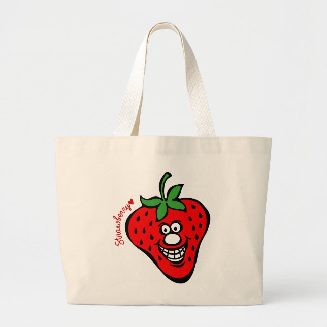Grand Tote Bag *Jumbo Fourre-tout de fraise (Devant)