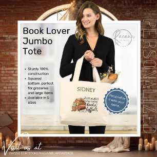 Grand Tote Bag Jumbo Lover livre personnalisé Fourre-tout