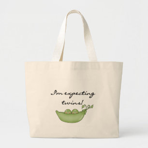 Grand Tote Bag Jumeaux attendus - Pois dans un pod