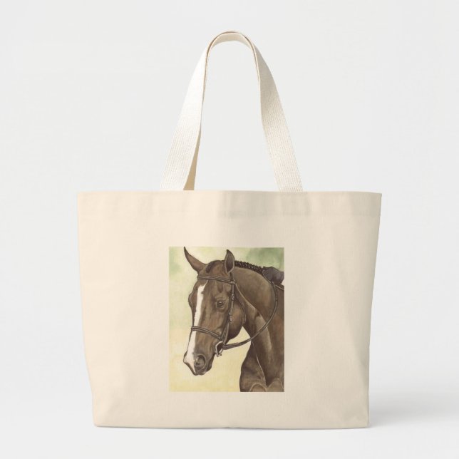 Grand Tote Bag Jument de l'annexe QH de champion de CHEVAL (Devant)