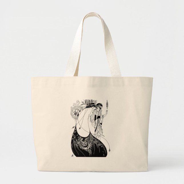 Grand Tote Bag Jupe Peacock Beardsley Art Nouveau (Devant)