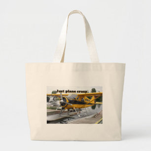 Grand Tote Bag Juste fou plat : Avion de flotteur de castor,