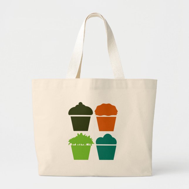 Grand Tote Bag Juste petits gâteaux (Devant)