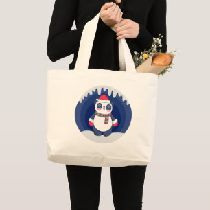 Grand Tote Bag Juste une fille qui aime les pandas - Joli ours de