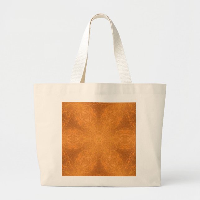 Grand Tote Bag Kaleidoscope Burn Orange Star (Devant)
