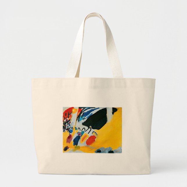 Grand Tote Bag Kandinski Impression III Concert Peinture Abstrait (Devant)