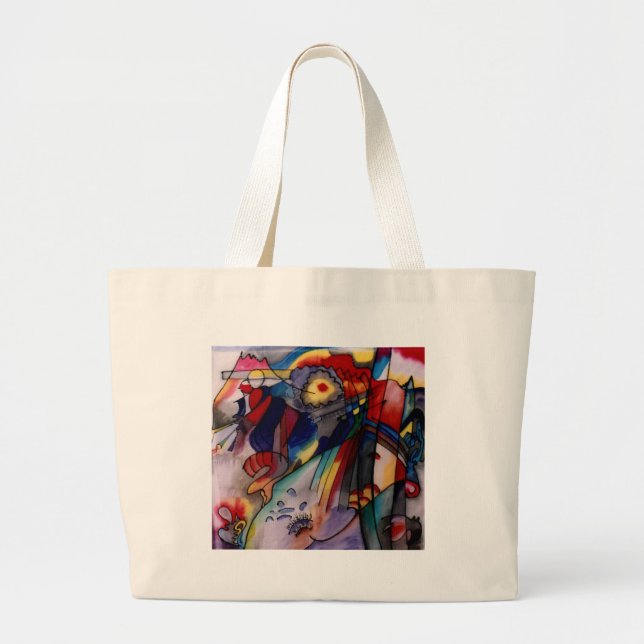 Grand Tote Bag Kandinsky 1913 Peinture Abstraite (Devant)
