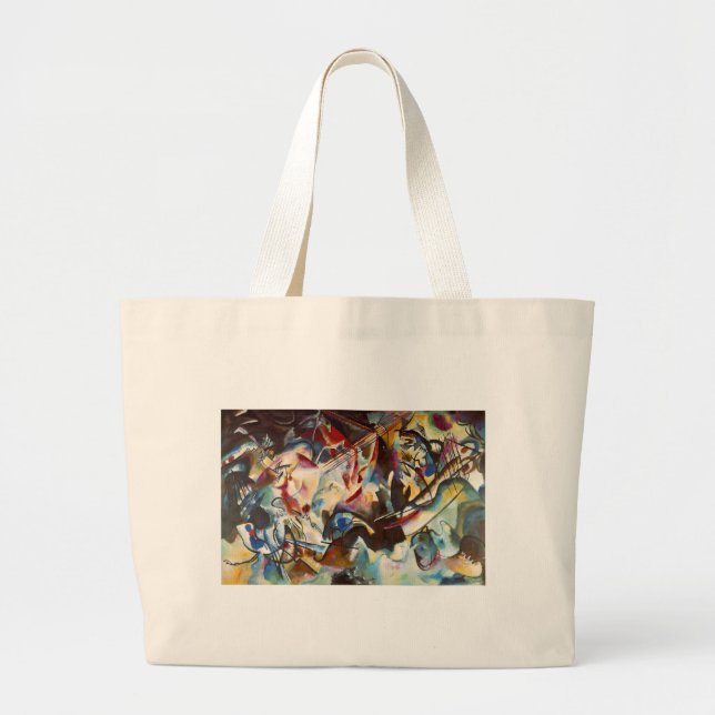 Grand Tote Bag Kandinsky Composition VI Peinture Abstraite (Devant)