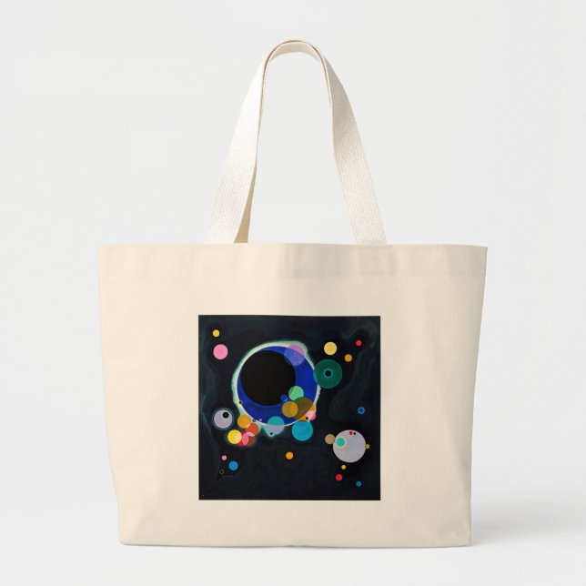 Grand Tote Bag Kandinsky Plusieurs cercles Abstraits (Devant)