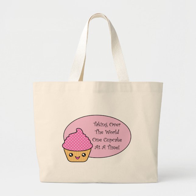 Grand Tote Bag Kawaii succédant le monde (Devant)