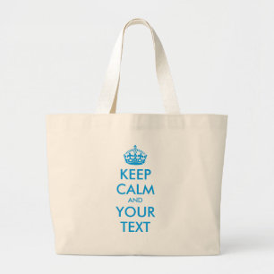 Grand Tote Bag KEEP CALM personnalisé et votre texte