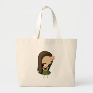 Grand Tote Bag Keilana la fille de danse polynésienne