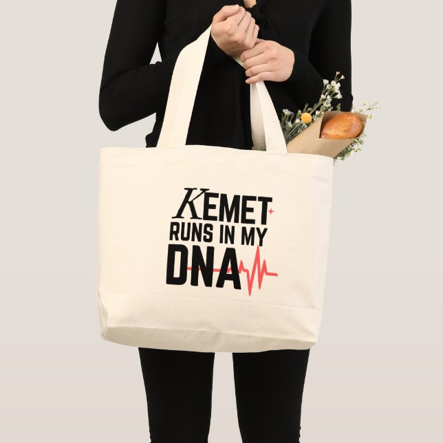 Grand Tote Bag Kemet Runs in My DNA |  (Devant (produit))