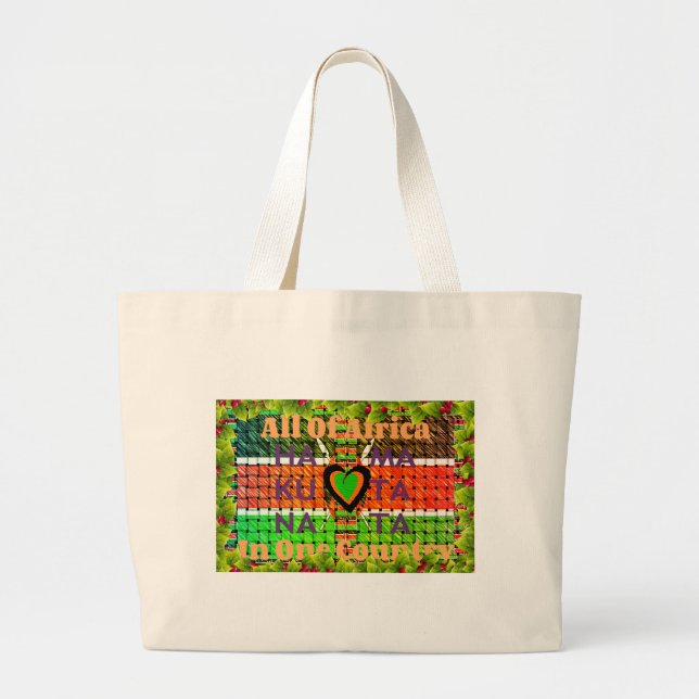 Grand Tote Bag Kenya Hakuna Matata (Devant)