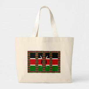 Grand Tote Bag Kenya noir vert