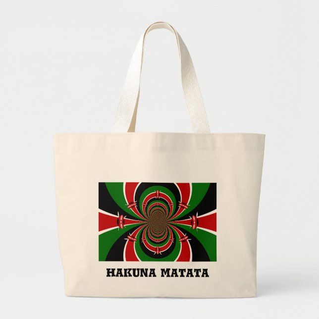 Grand Tote Bag Kenya Raha Hakuna Matata (Devant)