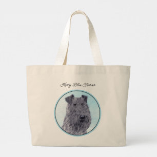 Grand Tote Bag Kerry Blue Terrier peinture mignonne Chien d'origi