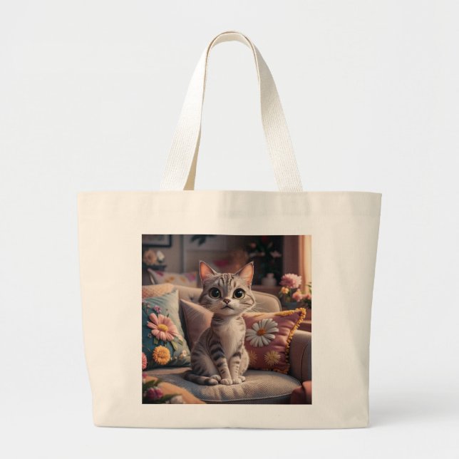 Grand Tote Bag Kitten (Devant)