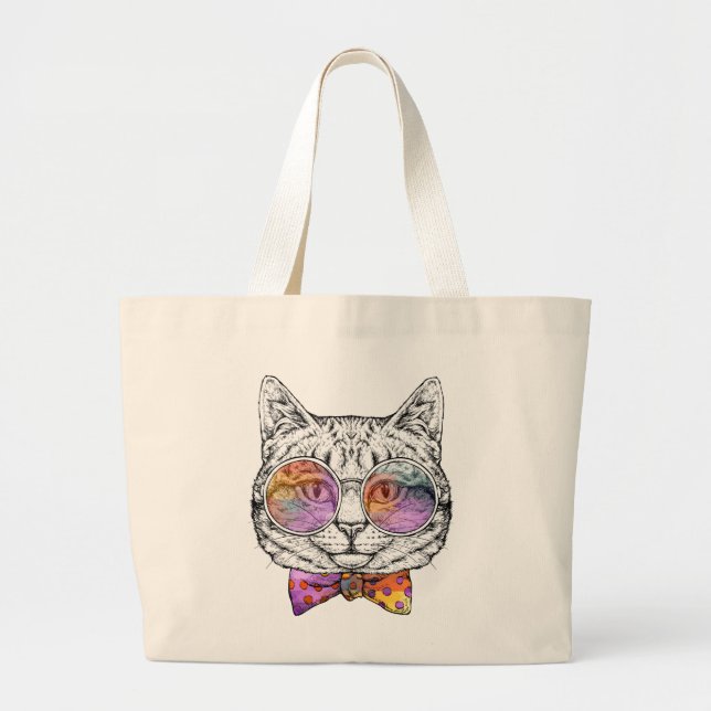 Grand Tote Bag Kitty sage KAT (Devant)