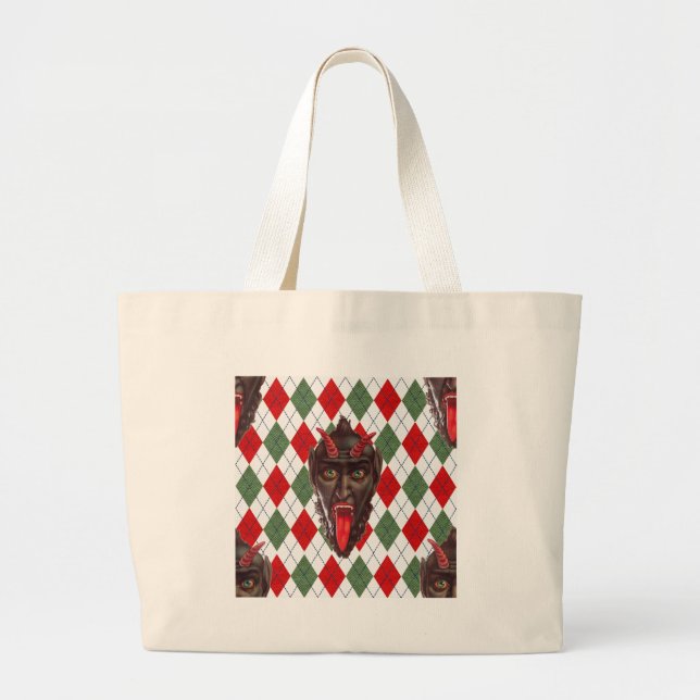 Grand Tote Bag krampus de Noël (Devant)