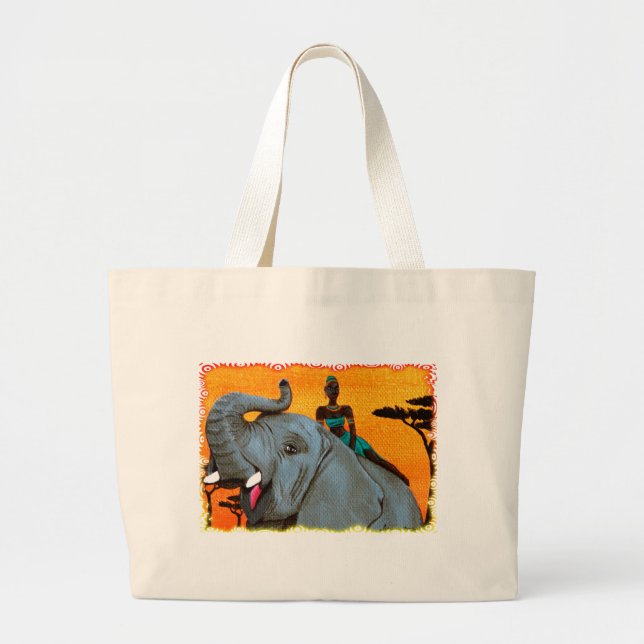 Grand Tote Bag La "Afrique ! " (Devant)