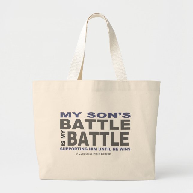 Grand Tote Bag La bataille de mon fils (Devant)