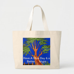 Grand Tote Bag La beauté de l'acacia en Afrique : Serengeti Seren
