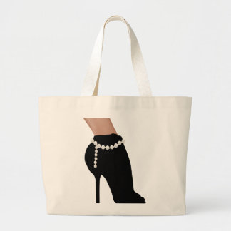 Grand Tote Bag la belle femme de silhouette élégante chausse le
