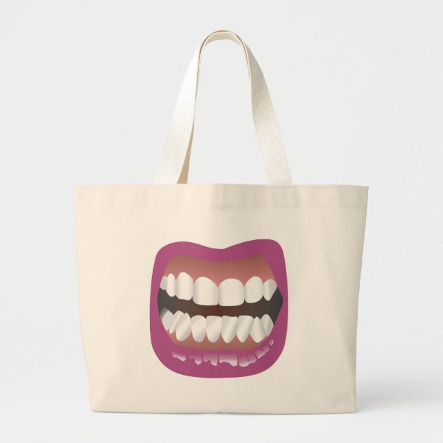 Grand Tote Bag La Bouche (Devant)