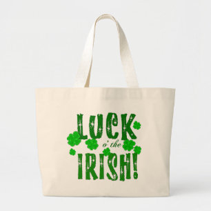 Grand Tote Bag La chance des irlandais étoiles Shamrocks Fourre-