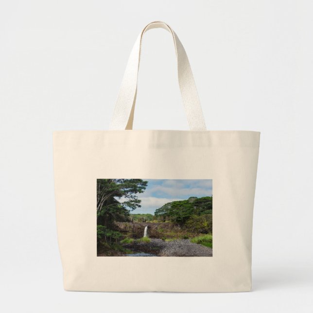Grand Tote Bag la chute de wai'ale dans le parc national du fleuv (Devant)