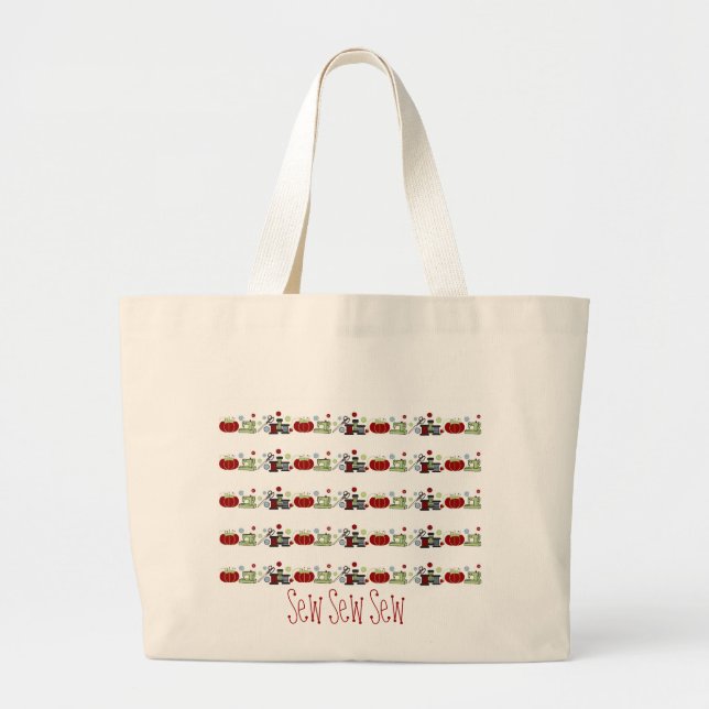 Grand Tote Bag La couture fournit tous dans une rangée (Devant)