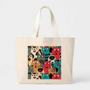 Grand Tote Bag La Crowd of cats