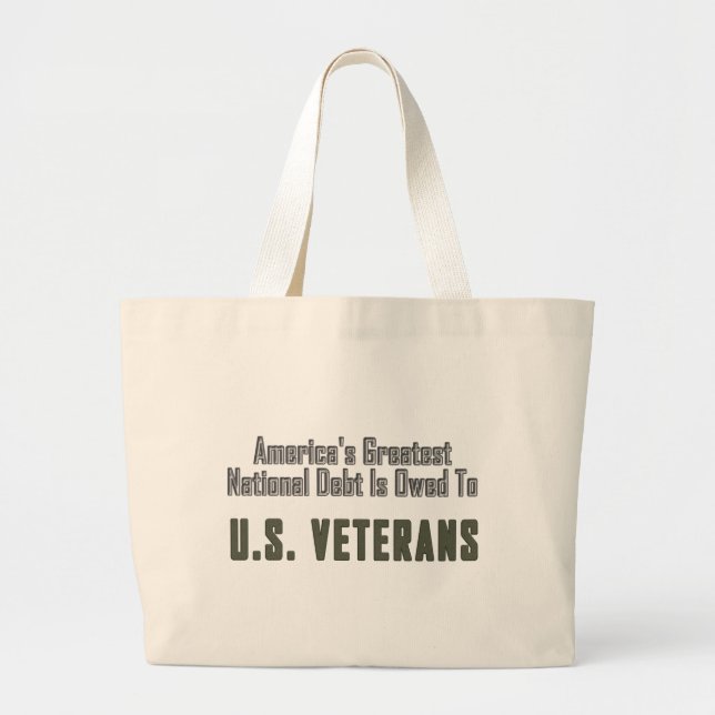 Grand Tote Bag La dette américaine envers les anciens combattants (Devant)