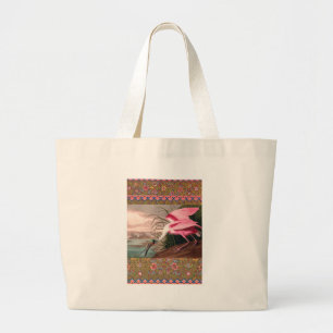 Grand Tote Bag La faune des oiseaux d'Audubon de Spoonbill Roseat
