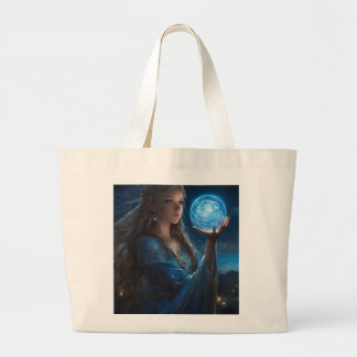 Grand Tote Bag La fille et la lune brillante