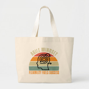Grand Tote Bag La flexibilité alimente la réussite Citation de me