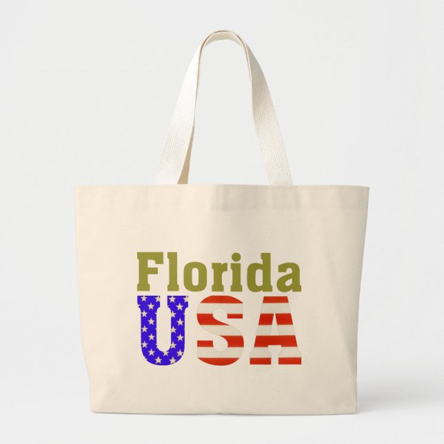 Grand Tote Bag La Floride Etats-Unis ! (Devant)