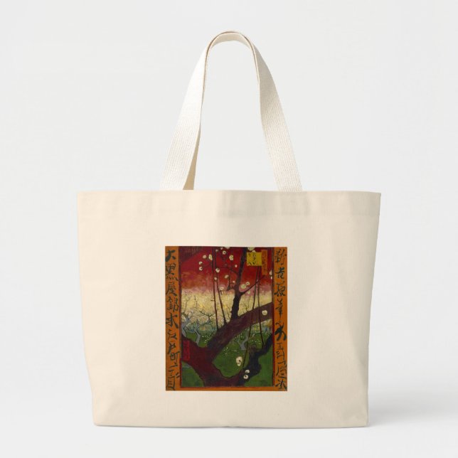 Grand Tote Bag La japonaise de Van Gogh après Hiroshige (Devant)