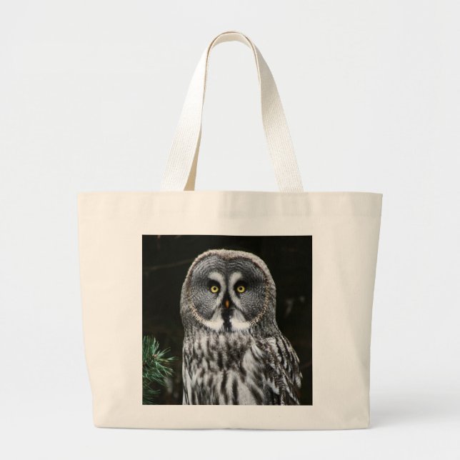 Grand Tote Bag La jtcna Great Grey Owl (Devant)