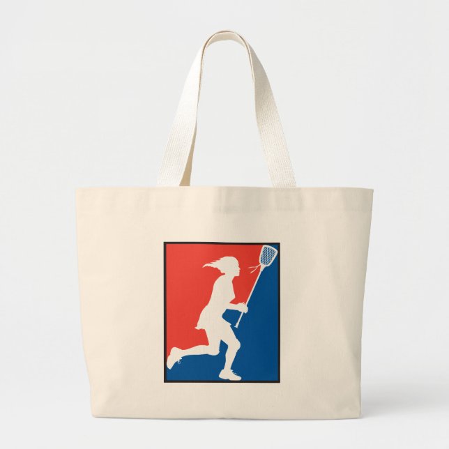Grand Tote Bag La lacrosse de la fille (Devant)