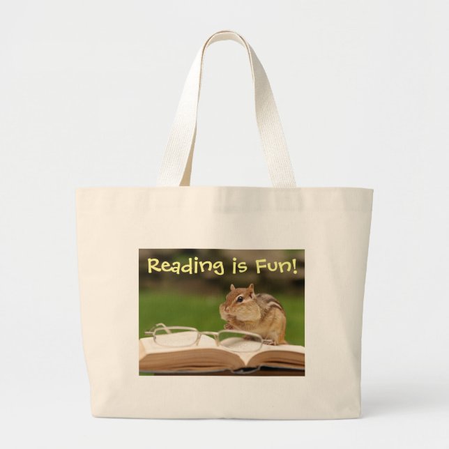 Grand Tote Bag La lecture est tamia Bookbag d'amusement (Devant)